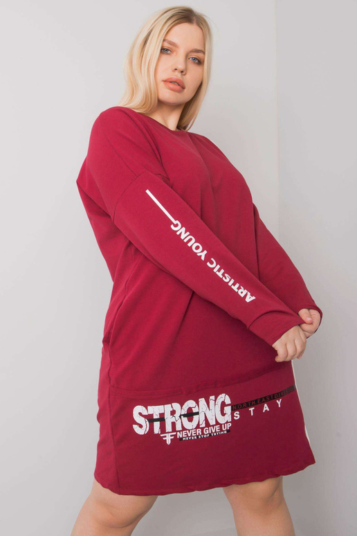 Vínová bavlněná tunika větší...