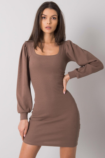 Hnědé vypasované šaty... 2