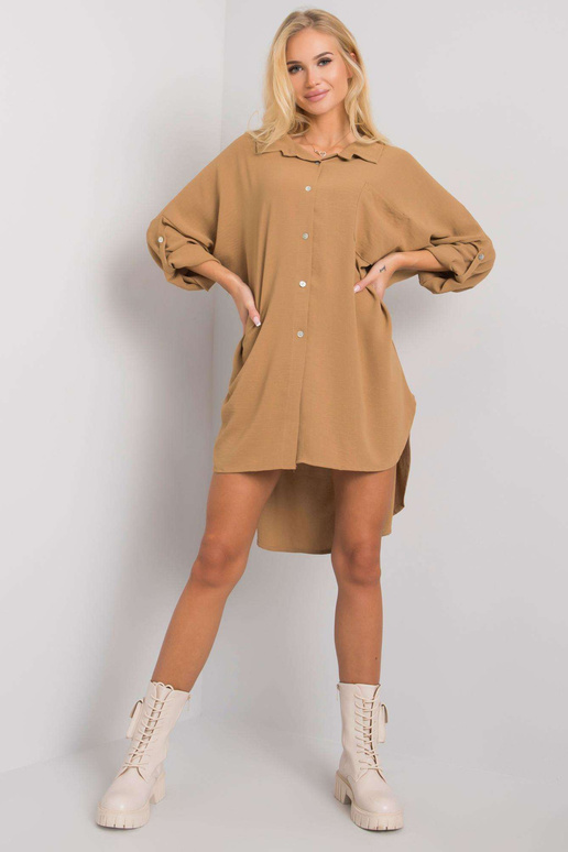 Tmavě béžové oversize šaty Elaria