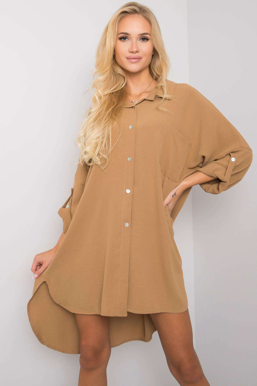 Tmavě béžové oversize šaty Elaria