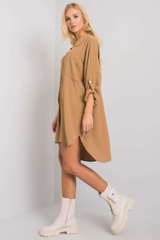Tmavě béžové oversize šaty Elaria