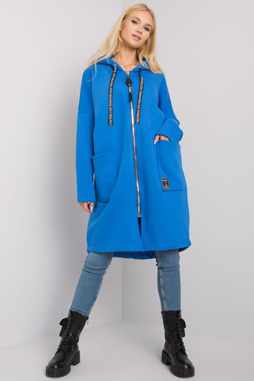 Tmavě modrá dlouhá mikina...