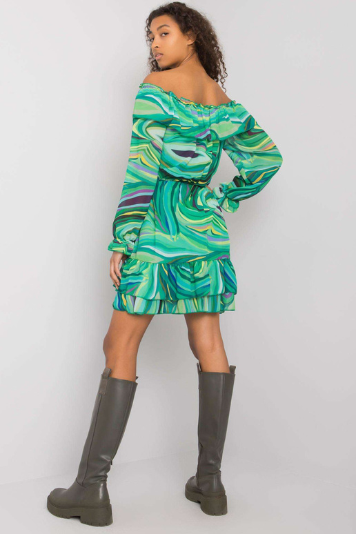 Zelené španělské šaty Edmonton s volánky