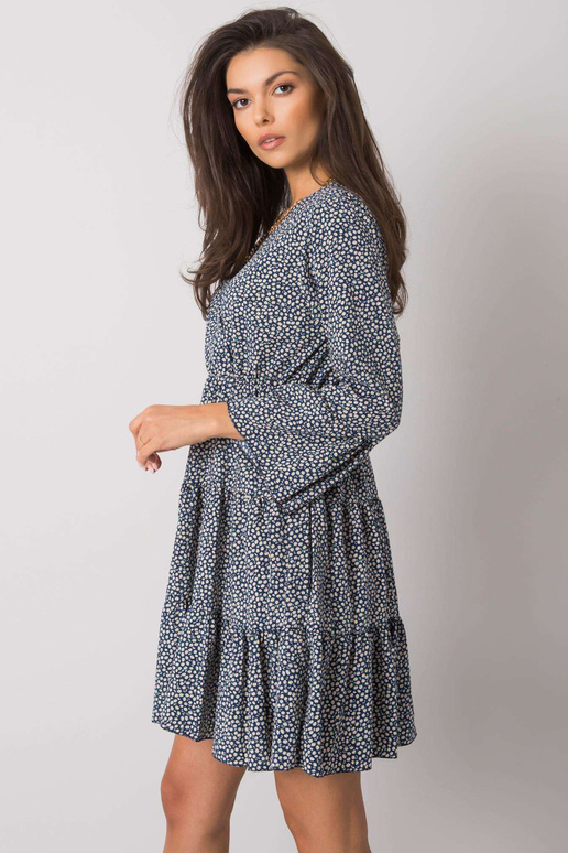 Tmavě modré šaty s květinami od Daleyzy