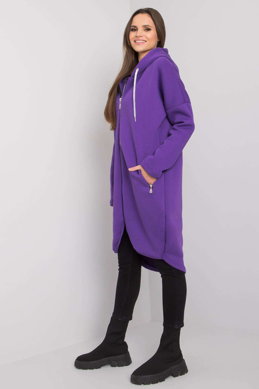 Tmavě fialová dlouhá mikina pro ženy...