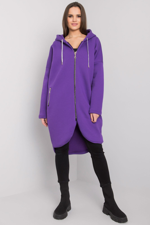 Tmavě fialová dlouhá mikina pro ženy...