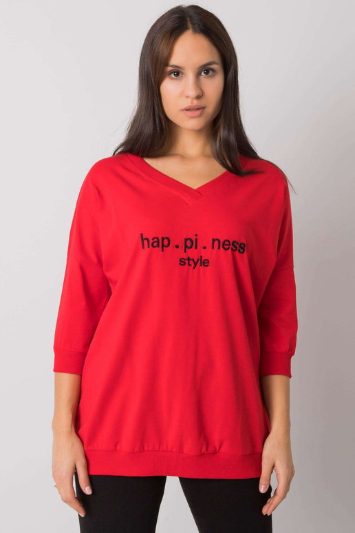 Červená mikina s nápisem Jolanda RUE...