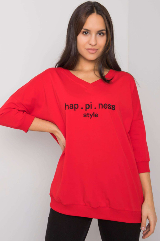 Červená mikina s nápisem Jolanda RUE...