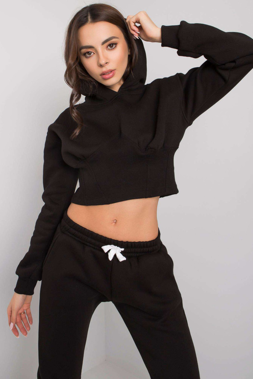 Černá tepláková souprava s kalhotami...