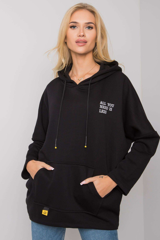 Černá mikina s kapucí Laylla