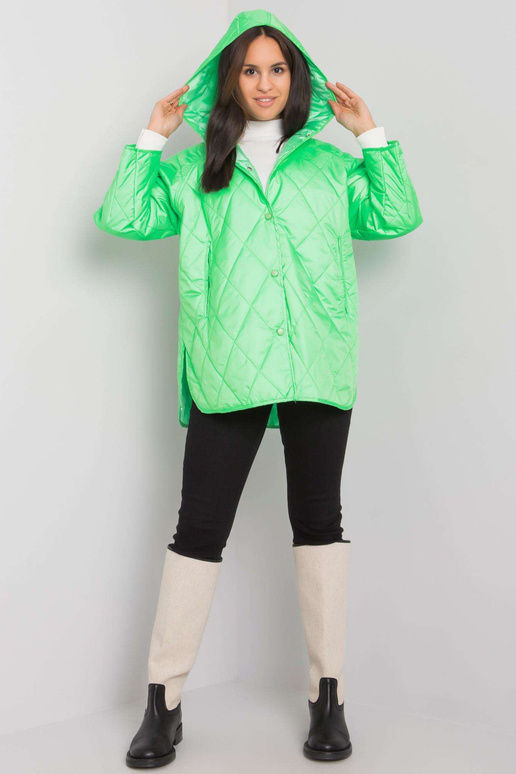 Zelená prošívaná bunda s kapucí Selah