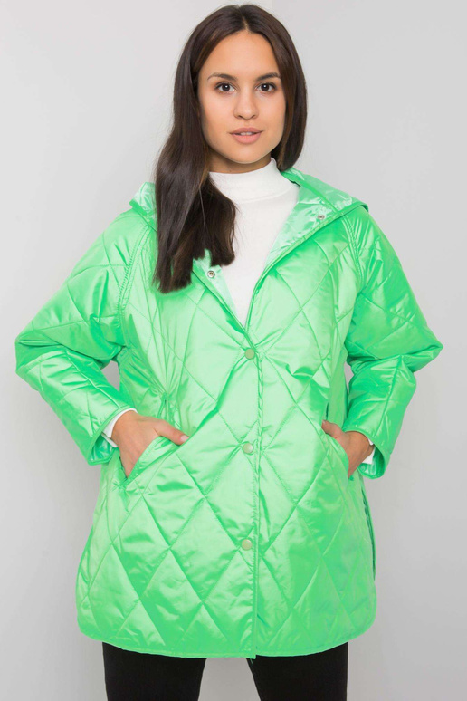 Zelená prošívaná bunda s kapucí Selah