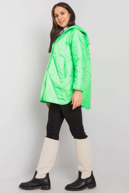 Zelená prošívaná bunda s kapucí Selah