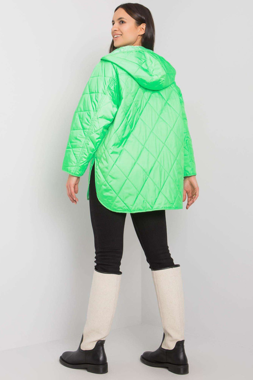 Zelená prošívaná bunda s kapucí Selah