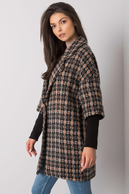 Šedooranžový pletený kabát Memphis...