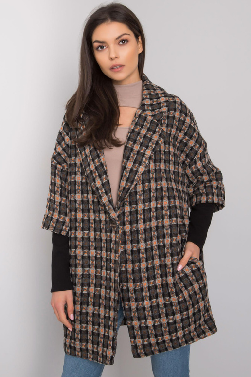 Šedooranžový pletený kabát Memphis...