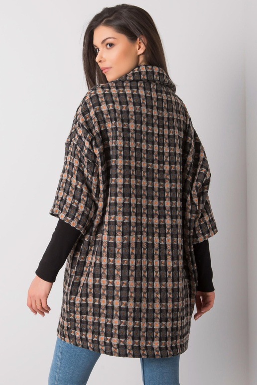 Šedooranžový pletený kabát Memphis...