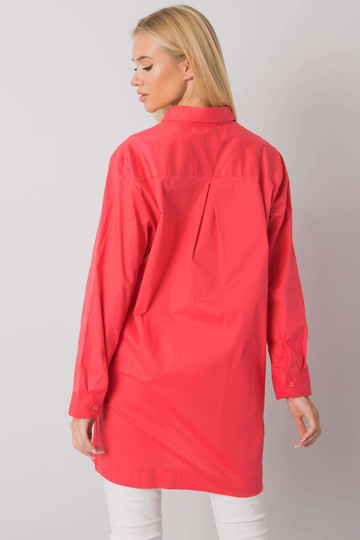 Korálová košile s rozparky...