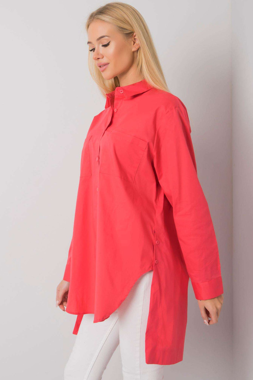 Korálová košile s rozparky Amersham