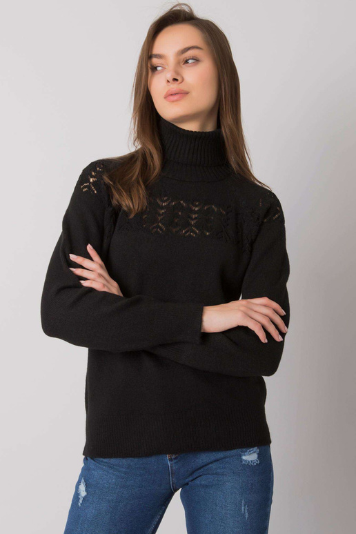 Černý pletený rolák Requena RUE PARIS