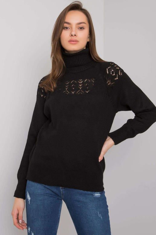 Černý pletený rolák Requena RUE PARIS