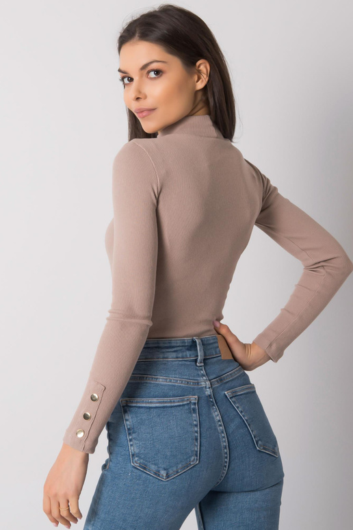 Tmavě béžová halenka s výřezem Attale