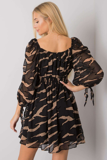 Černobéžové španělské šaty...