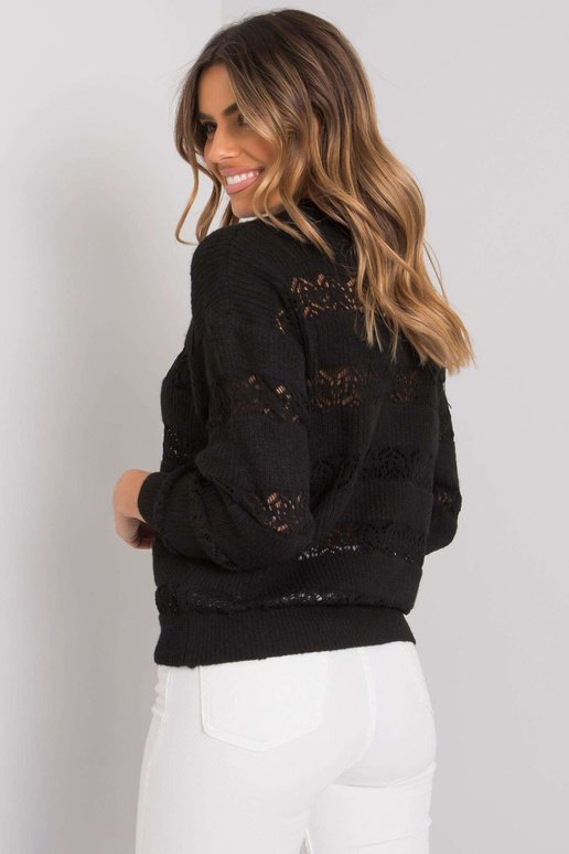 Černý prolamovaný svetr Rossendale...