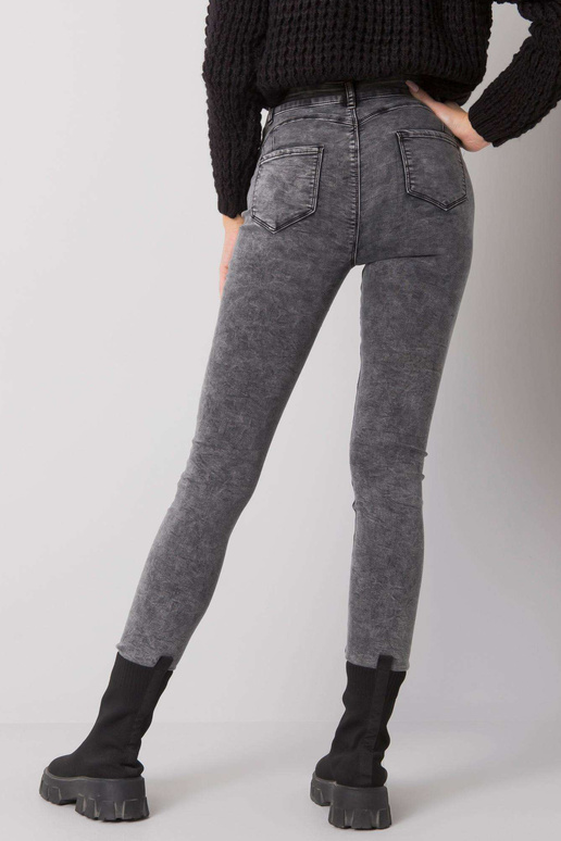 Šedé džíny Marshall s vysokým pasem