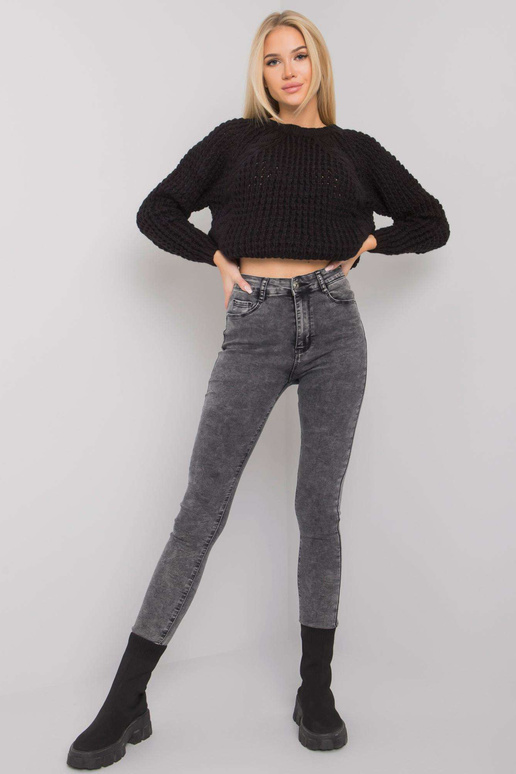 Šedé džíny Marshall s vysokým pasem