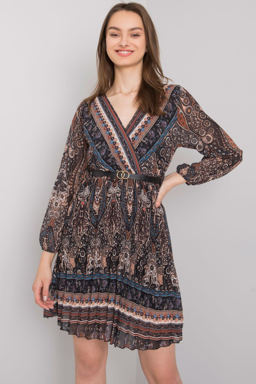 Černé skládané šaty Carmona