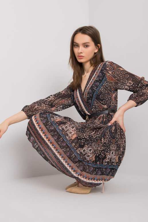 Černé skládané šaty Carmona