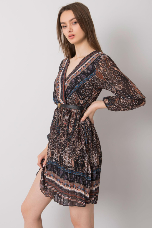 Černé skládané šaty Carmona