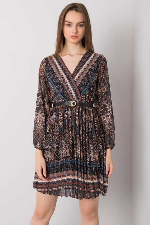 Černé skládané šaty Carmona