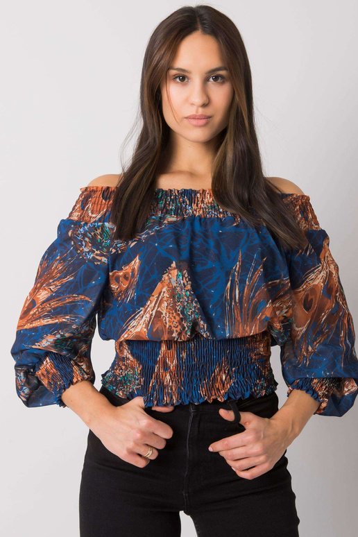 Tmavě modrá dámská halenka Nanterre