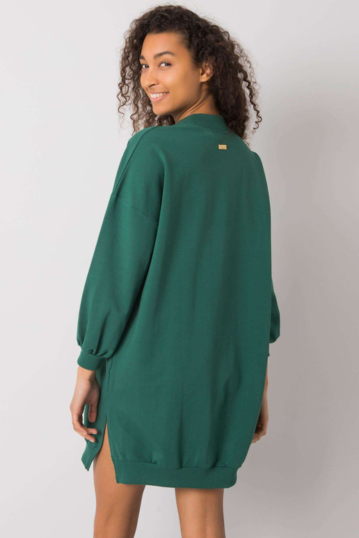 Tmavě zelené dámské bavlněné šaty...