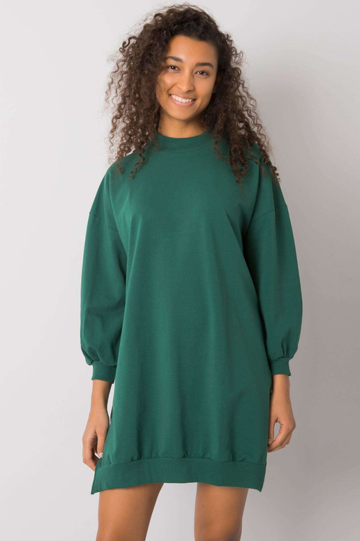 Tmavě zelené dámské bavlněné šaty...