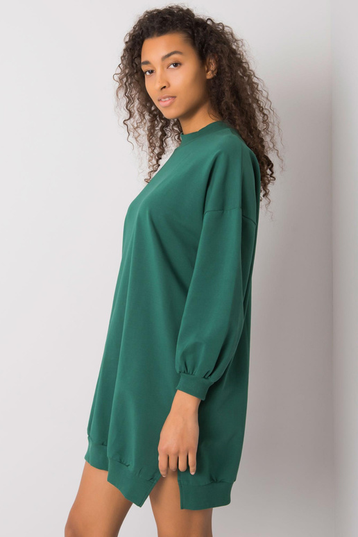 Tmavě zelené dámské bavlněné šaty...