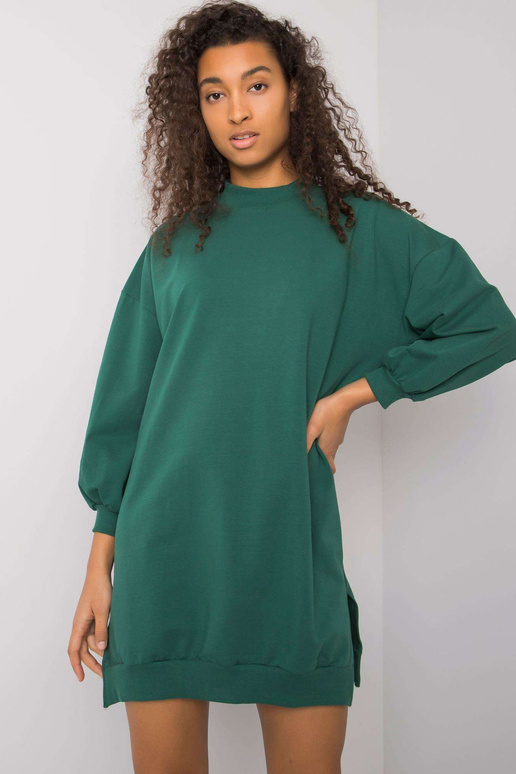 Tmavě zelené dámské bavlněné šaty...