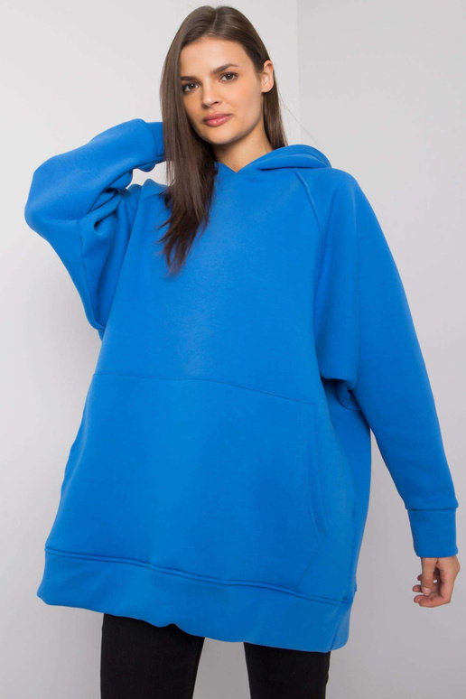 Tmavě modrá klokaní mikina pro ženy...