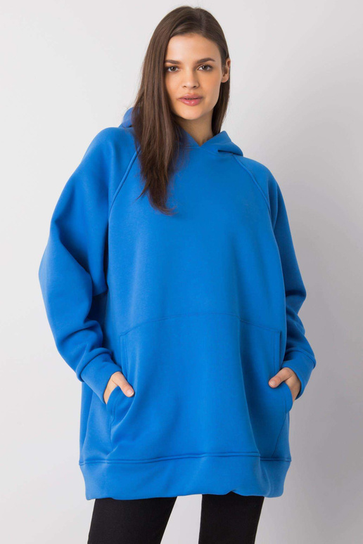 Tmavě modrá klokaní mikina pro ženy...