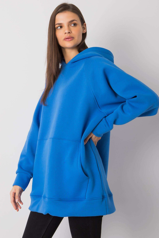 Tmavě modrá klokaní mikina pro ženy...