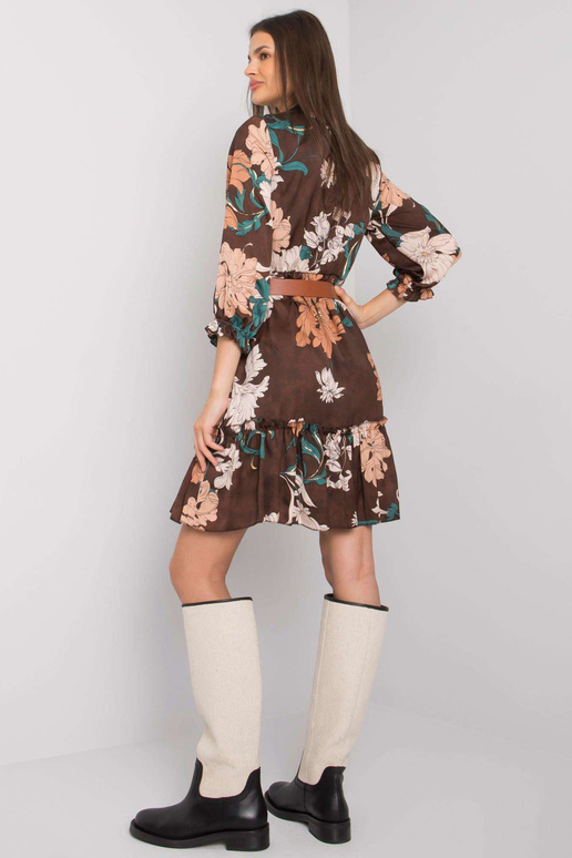 Hnědé šaty s páskem Pensacola