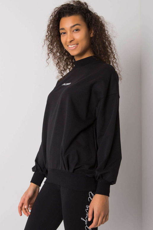 Černá mikina bez kapuce Dylan RUE PARIS