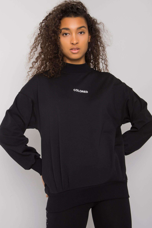 Černá mikina bez kapuce Dylan RUE PARIS