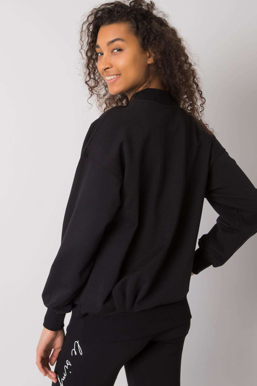 Černá mikina bez kapuce Dylan RUE PARIS