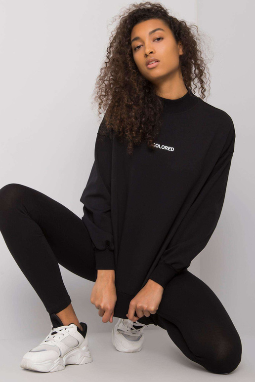 Černá mikina bez kapuce Dylan RUE PARIS