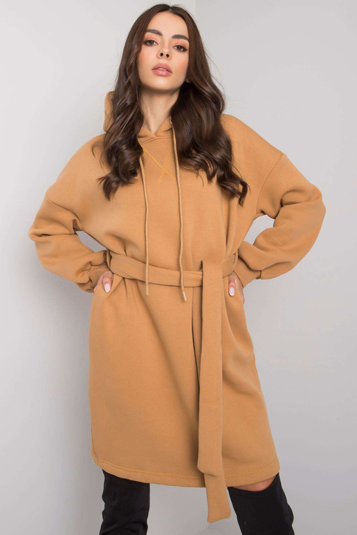 Velbloudí teplákové šaty s páskem Raella