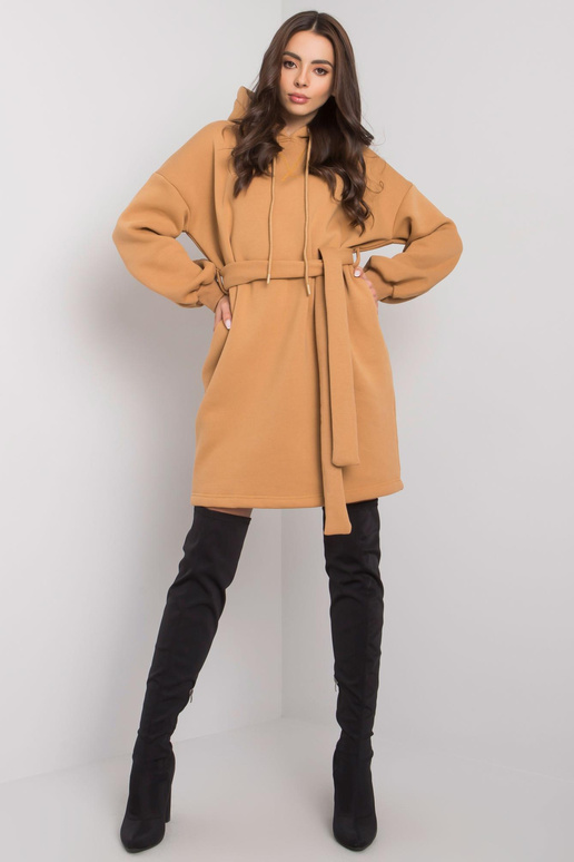 Velbloudí teplákové šaty s páskem Raella