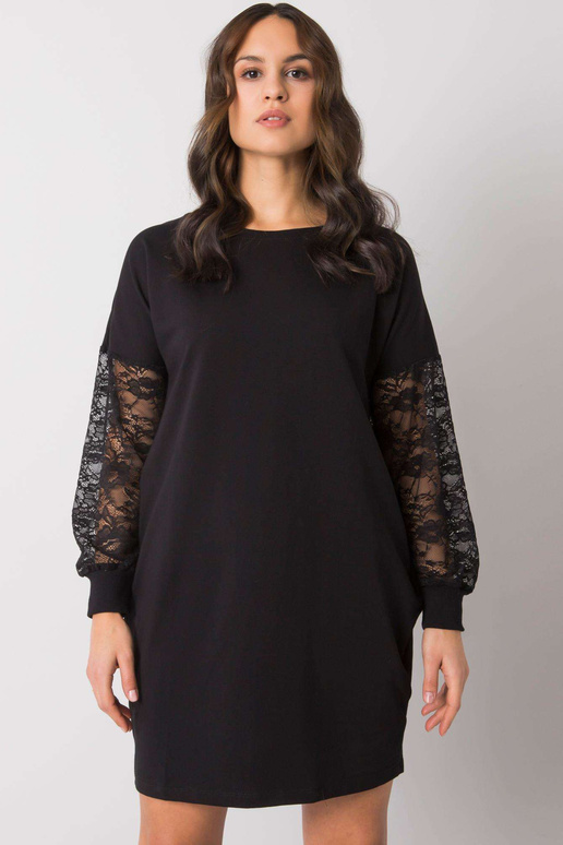 Černé šaty s krajkovými rukávy...